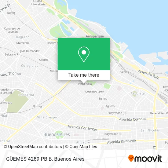 GÜEMES 4289 PB B map