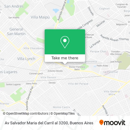 Av  Salvador Maria del Carril  al 3200 map