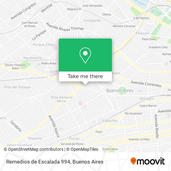 Remedios de Escalada 994 map