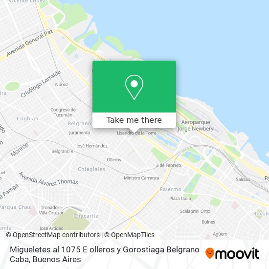 Migueletes  al 1075  E olleros y Gorostiaga  Belgrano  Caba map