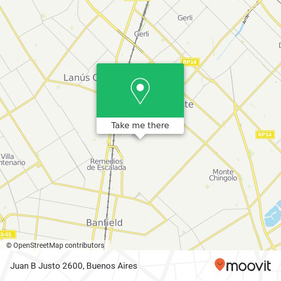 Juan B Justo 2600 map