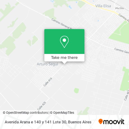 Avenida Arana e  140 y 141 Lote  30 map
