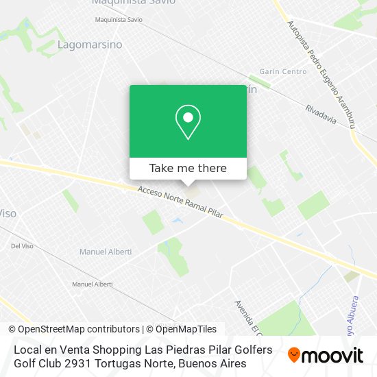 Mapa de Local en Venta Shopping Las Piedras Pilar     Golfers Golf Club 2931  Tortugas Norte