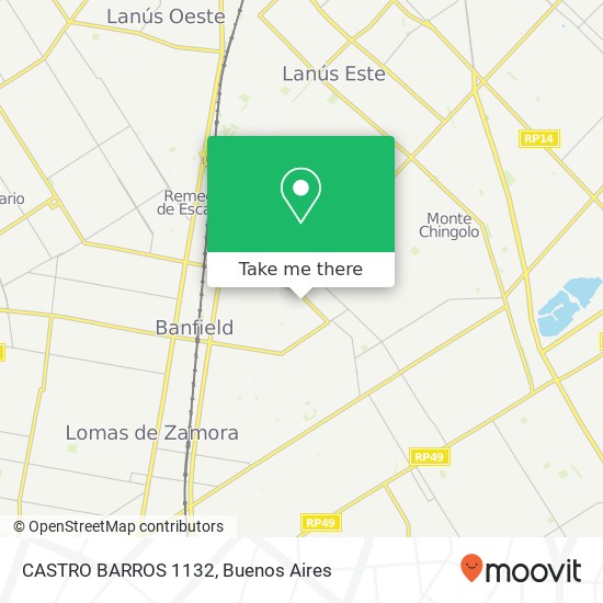 Mapa de CASTRO BARROS 1132