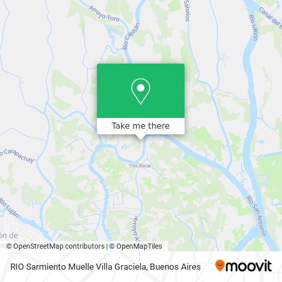 RIO Sarmiento Muelle Villa Graciela map