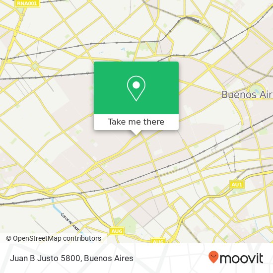 Juan B  Justo   5800 map