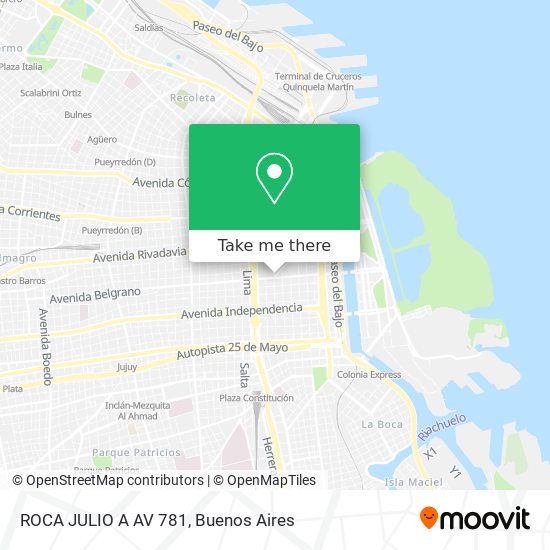 ROCA  JULIO A   AV  781 map