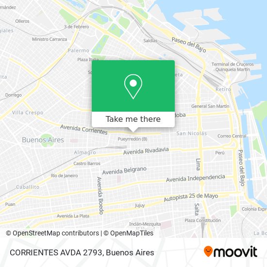Mapa de CORRIENTES  AVDA  2793