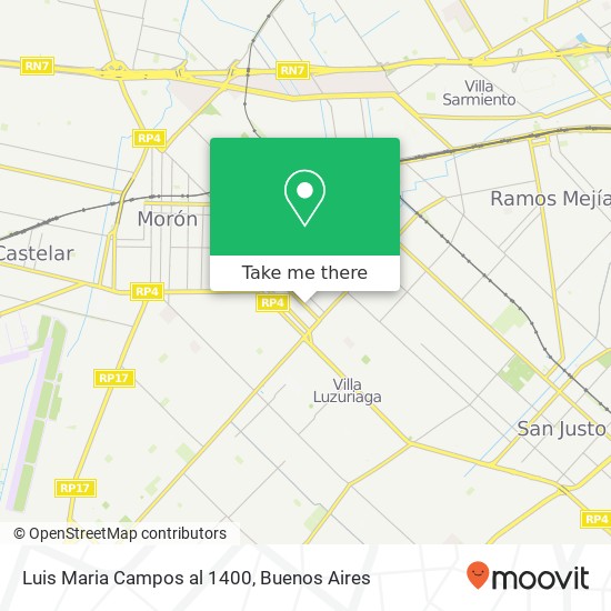 Luis Maria Campos al 1400 map