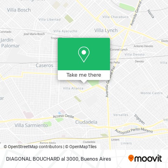 Mapa de DIAGONAL BOUCHARD al 3000