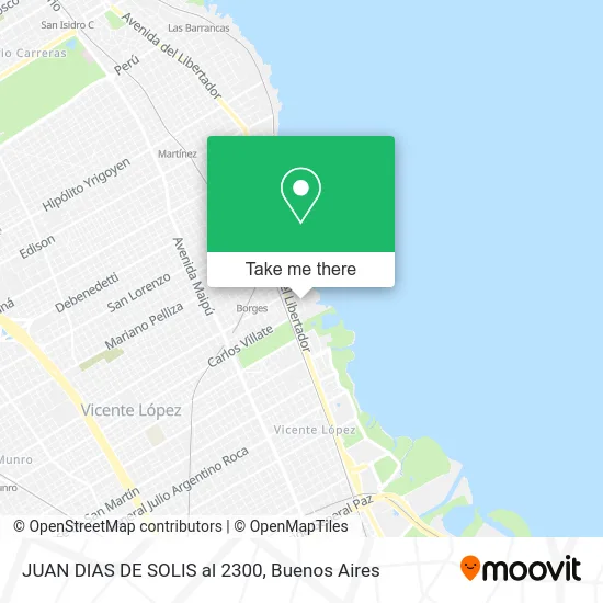 JUAN DIAS DE SOLIS al 2300 map