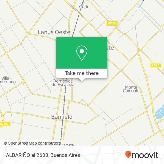 ALBARIÑO al 2600 map