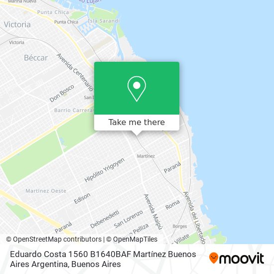 Eduardo Costa 1560  B1640BAF Martínez  Buenos Aires  Argentina map