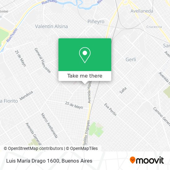 Luis María Drago 1600 map