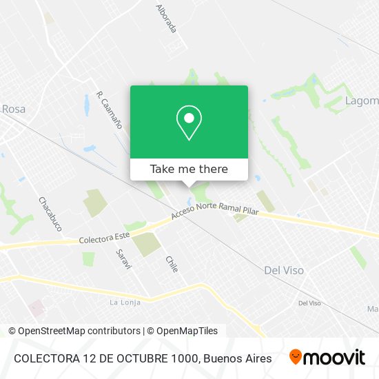 Mapa de COLECTORA 12 DE OCTUBRE 1000