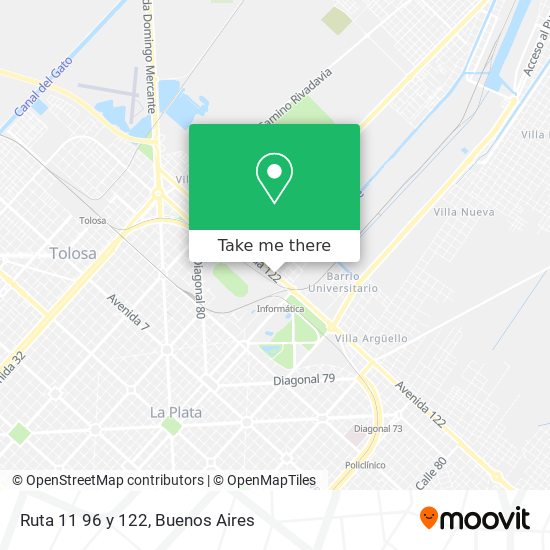 Mapa de Ruta 11   96 y 122