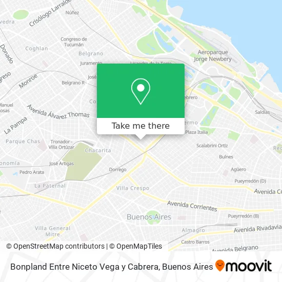 Mapa de Bonpland Entre Niceto Vega          y Cabrera