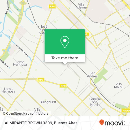 ALMIRANTE BROWN 3309 map