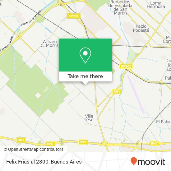 Felix Frias al 2800 map