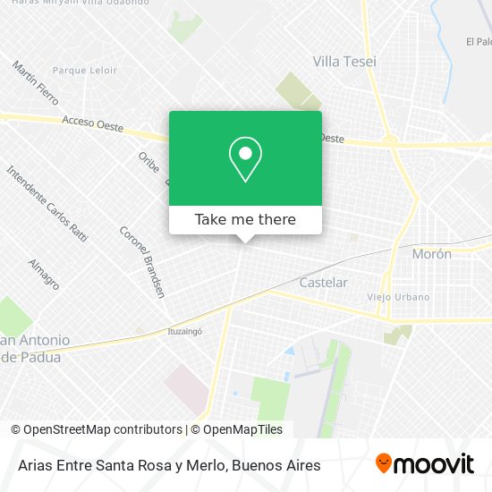 Arias Entre Santa Rosa y Merlo map