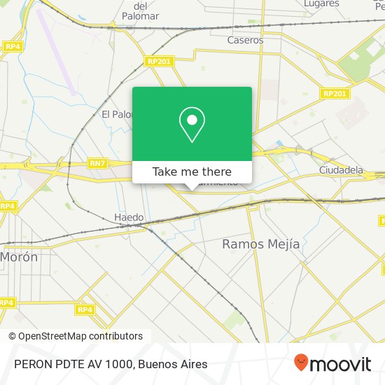 PERON  PDTE AV 1000 map