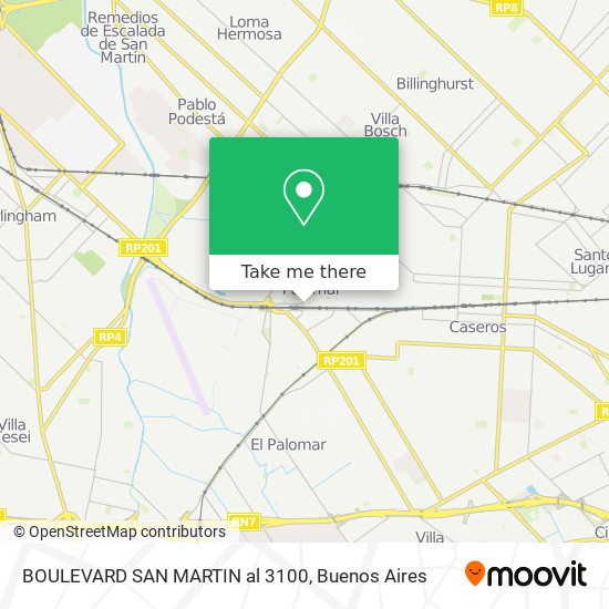 BOULEVARD SAN MARTIN al 3100 map