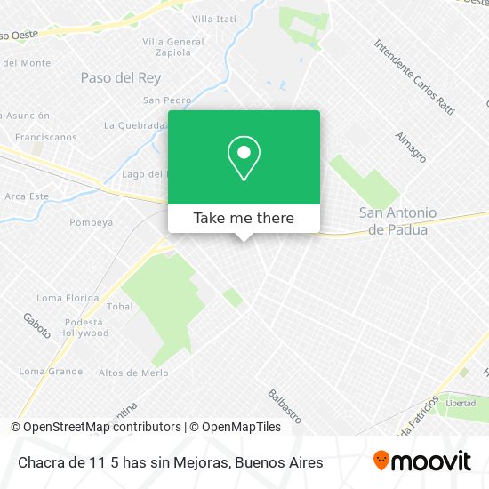Chacra de 11 5 has sin Mejoras map