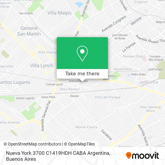 Mapa de Nueva York 3700  C1419HDH CABA  Argentina
