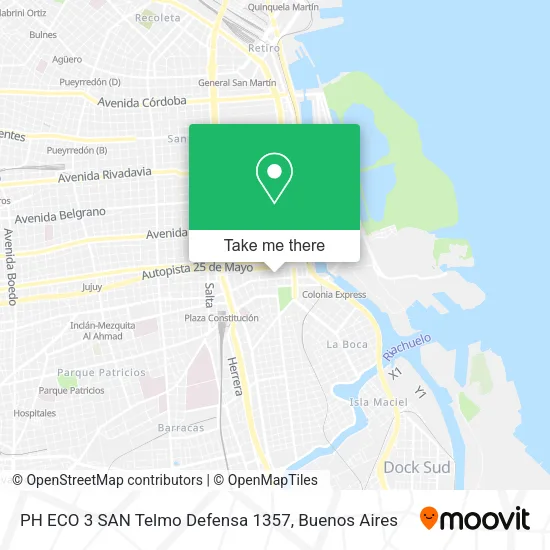 PH ECO 3 SAN Telmo   Defensa 1357 map