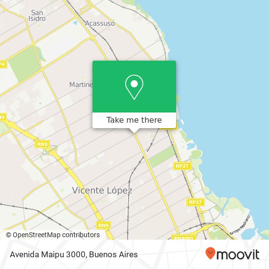 Avenida Maipu 3000 map