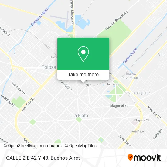 Mapa de CALLE 2 E  42 Y 43