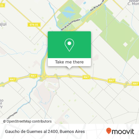 Gaucho de Guemes al 2400 map