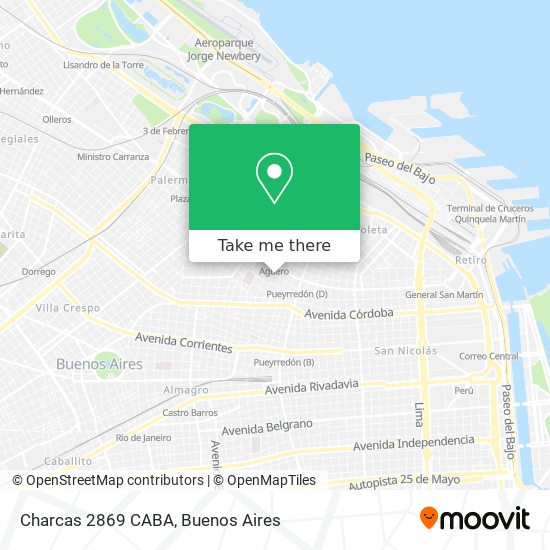 Charcas 2869  CABA map