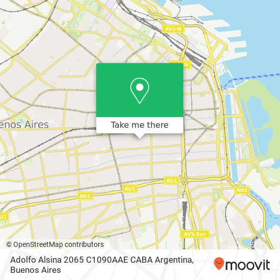 Mapa de Adolfo Alsina 2065  C1090AAE CABA  Argentina