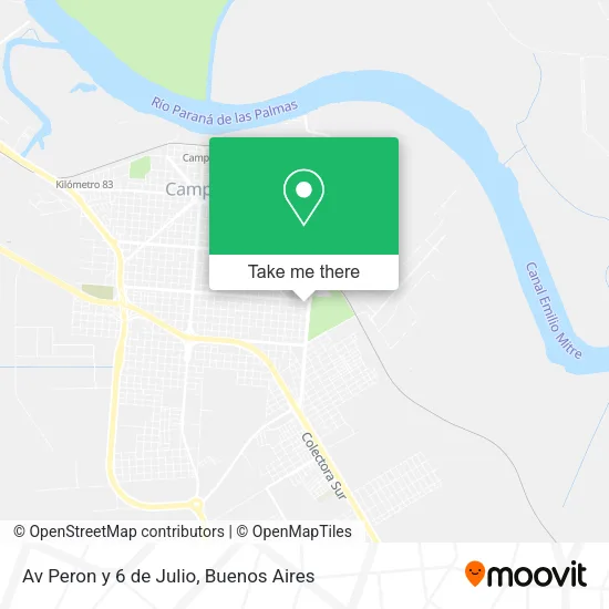 Av Peron y 6 de Julio map