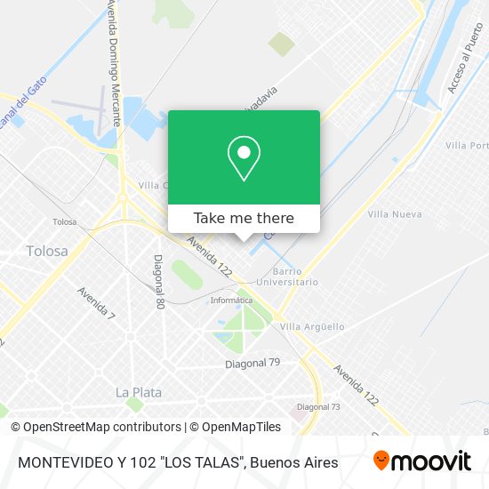 MONTEVIDEO Y 102 "LOS TALAS" map