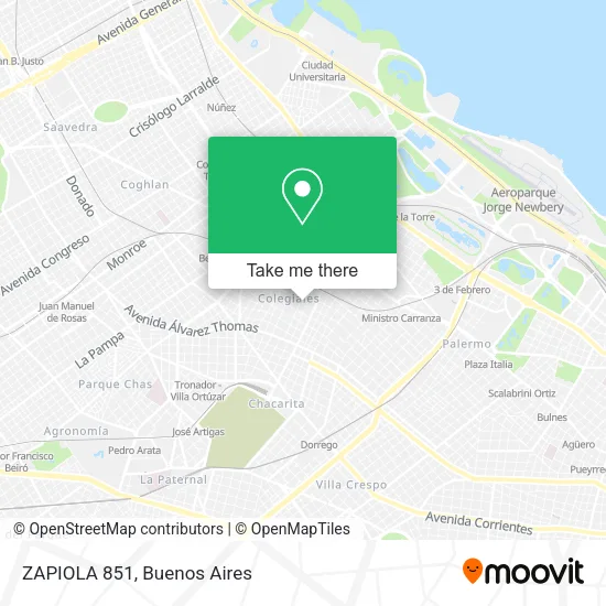 Mapa de ZAPIOLA 851