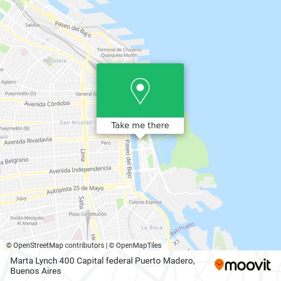 Marta Lynch 400 Capital federal  Puerto Madero map