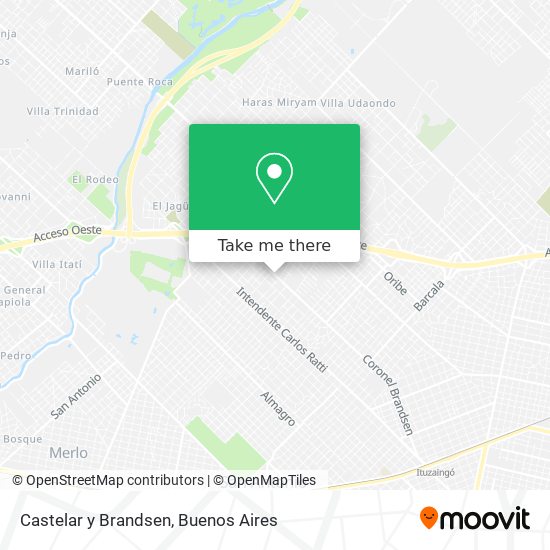 Mapa de Castelar y Brandsen