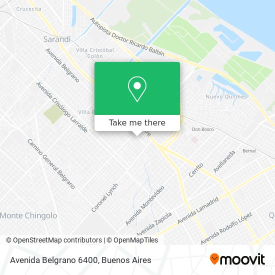 Avenida Belgrano 6400 map