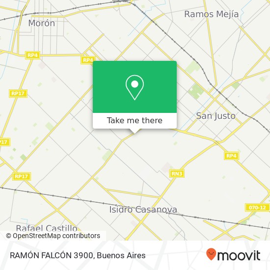 RAMÓN FALCÓN 3900 map