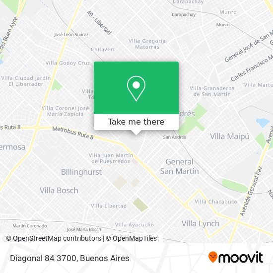 Mapa de Diagonal 84 3700