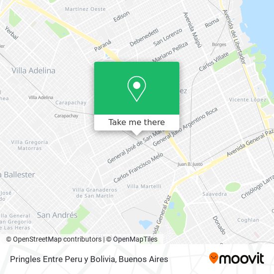 Mapa de Pringles Entre Peru y Bolivia