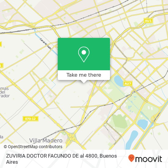 ZUVIRIA DOCTOR FACUNDO DE al 4800 map