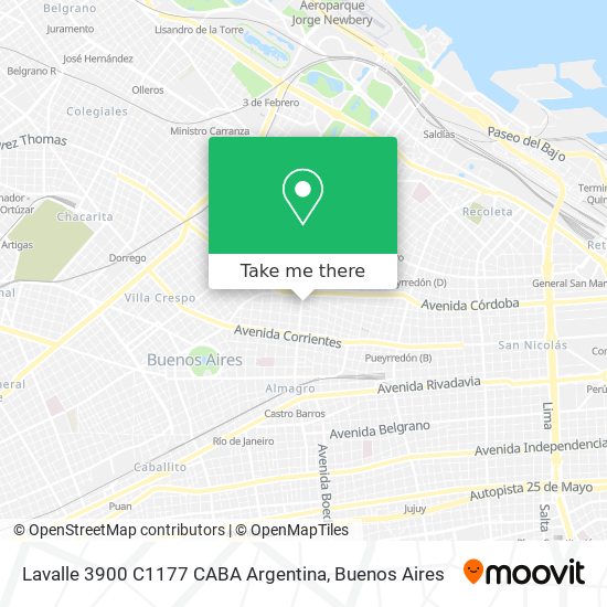Lavalle 3900  C1177 CABA  Argentina map