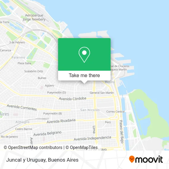Juncal y Uruguay map