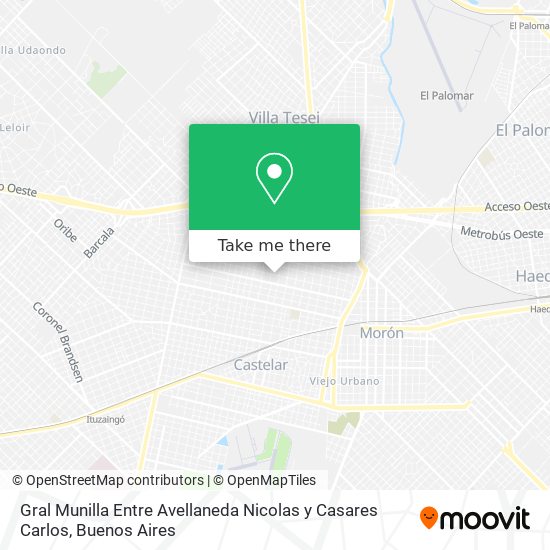 Gral  Munilla Entre Avellaneda Nicolas y Casares Carlos map