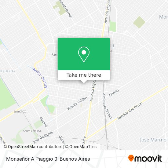 Mapa de Monseñor A Piaggio 0