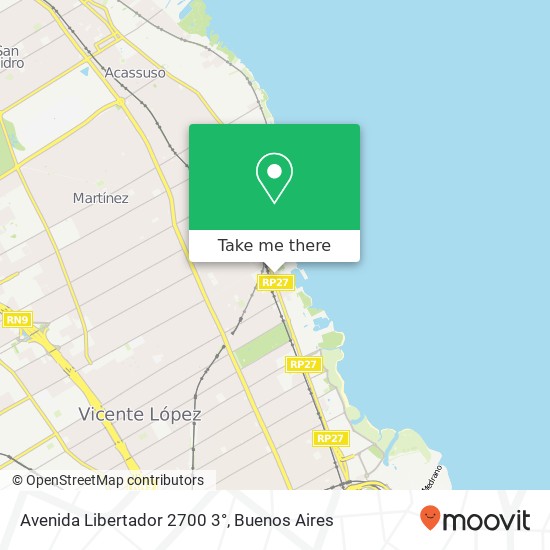 Avenida Libertador   2700 3° map