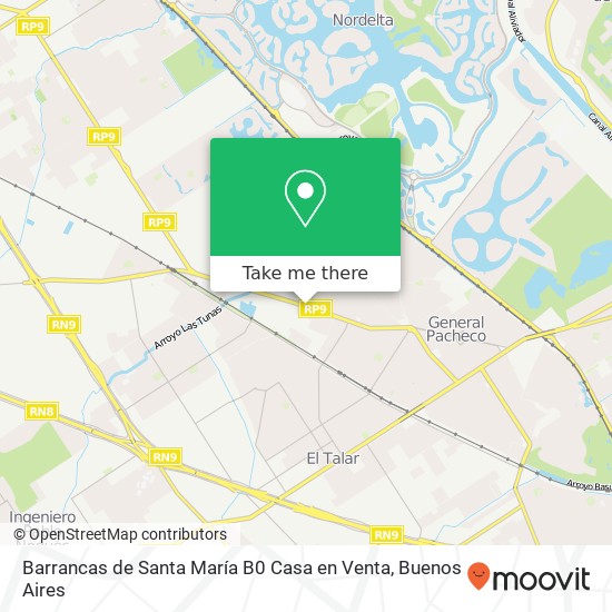 Mapa de Barrancas de Santa María B0   Casa en Venta